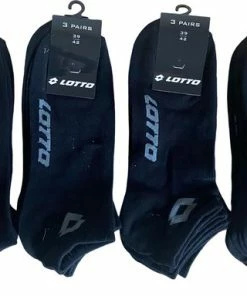 12 Paar LOTTO Sneakersokken Zwart 43-46