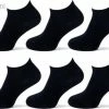 Calzini - Sneakersokken - Naadloos - 12 Paar - Zwart - Maat 43-46