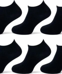 Calzini - Sneakersokken - Naadloos - 12 Paar - Zwart - Maat 43-46