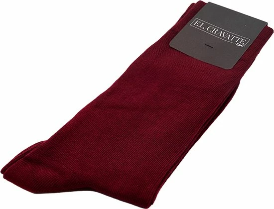 Bordeauxrode Sokken - E.L. Cravatte 2 Bordeauxrode Sokken - E.L. Cravatte - Afbeelding 2