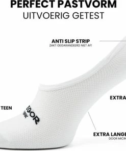 McGregor Footies Dames | Invisible Sneakersok | Maat 36-42 | Footies Wit | 6-pack / 6 Paar | Met Anti-slip! -beenmode Verkoop 550x424