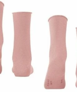 FALKE Happy 2-Pack Zacht Zonder Motief Versterkt Hoogwaardig Mid-rise Robuust Ademend Dekkend Set Katoen Multipack Roze Dames Sokken - Maat 39-42 -beenmode Verkoop 550x433