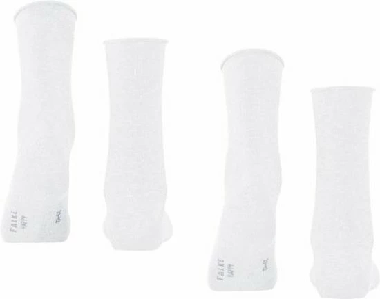FALKE Happy 2-Pack Zacht Zonder Motief Versterkt Hoogwaardig Mid-rise Robuust Ademend Dekkend Set Katoen Multipack Wit Dames Sokken - Maat 35-38 3 FALKE Happy 2-Pack Zacht Zonder Motief Versterkt Hoogwaardig Mid-rise Robuust Ademend Dekkend Set Katoen Multipack Wit Dames Sokken - Maat 35-38 - Afbeelding 3