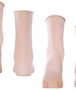 FALKE Happy 2-Pack Zacht Zonder Motief Versterkt Hoogwaardig Mid-rise Robuust Ademend Dekkend Set Katoen Multipack Roze Dames Sokken - Maat 39-42 -beenmode Verkoop 550x434