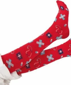 Merkloos Compressiesokken Zorg Rood