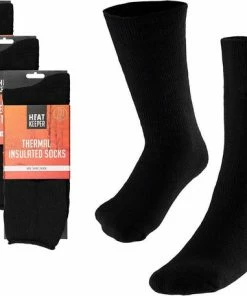 3x Heat Keeper Thermosokken Zwart - Maat 41-46