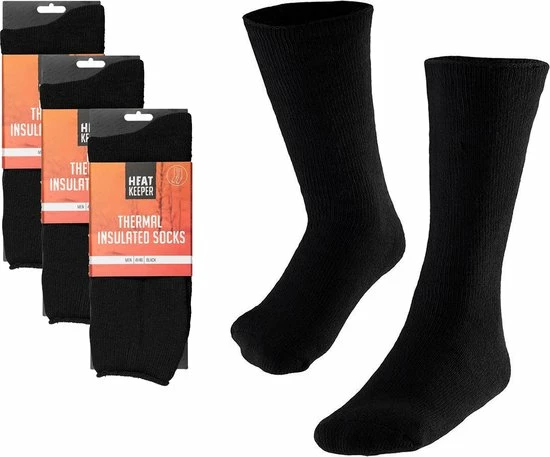 3x Heat Keeper Thermosokken Zwart - Maat 41-46 1 3x Heat Keeper Thermosokken Zwart - Maat 41-46