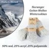 Merkloos 4-Paar Norweger Geiten Wollen Wintersokken-Maat 35/38