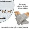 Merkloos 6-Paar Norweger Geiten Wollen Wintersokken-Maat 35-38