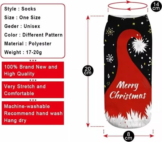 Merkloos Sok - Kerstsok - Kerst - One Size - Accessoires - Kado Idee 2 Merkloos Sok - Kerstsok - Kerst - One Size - Accessoires - Kado Idee - Afbeelding 2