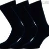 Calzini Sokken Heren Naadloos 3 Paar - 80% Katoen - Zwart - Sokken Heren - Sokken Dames - Maat 36-42