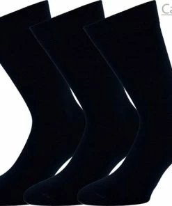 Calzini Sokken Heren Naadloos 3 Paar - 80% Katoen - Zwart - Sokken Heren - Sokken Dames - Maat 36-42