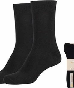 Camano Silky Feeling Sokken Unisex 39/42 Zwart 2 PACK Naadloos Zonder Knellende Elastiek