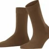 FALKE ClimaWool Versterkt Zonder Patroon Ademend Warm Droog Milieuvriendelijk Elegant Duurzaam Lyocell Maagdelijke Wol Bruin Dames Sokken - Maat 39-40