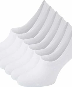 Merkloos Witte No Show Sneakersokken - Maat 43/46 - 6 Paar - Onzichtbare Sneakersokken - Naadloos - Anti-slip Hak - Heren -beenmode Verkoop 550x488 1