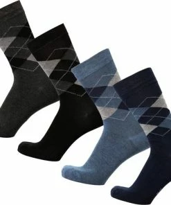 Bamboe Sokken | Geruite Sokken | Anti-zweet Sokken | Naadloze Sokken | Heren Sokken | Dames Sokken | 4 Paar - Kleurmix | Maat: 35-38 | Merk: Bamboosa