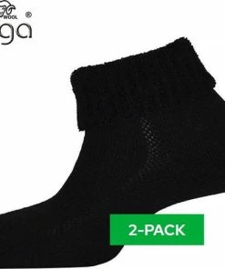 Soga 2-Pack Stevige Thermo Sokken Met Merino Wol S29 - Unisex - Zwart - Maat 35-38