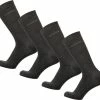 Bamboe Sokken | Anti-zweet Sokken | Naadloze Sokken | 4 Paar - Antraciet | Maat: 43-45 | Merk: Bamboosa