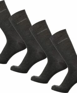Bamboe Sokken | Anti-zweet Sokken | Naadloze Sokken | 4 Paar - Antraciet | Maat: 43-45 | Merk: Bamboosa
