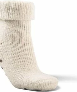 Fellhof Warme Anti-slip Sokken Van Zachte Scheerwol Wit Maat 39-42