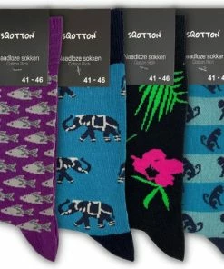 4 Paar SQOTTON - Naadloze Sokken - Tropical - Maat 41-46 -beenmode Verkoop 550x507 2