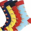 Merkloos BENYSØN® Organisch Katoenen Sokken In Een Kleurrijke "fast Food" Print 4 Paar Maat 35/40