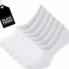 Merkloos Witte No Show Sneakersokken - Maat 43/46 - 6 Paar - Onzichtbare Sneakersokken - Naadloos - Anti-slip Hak - Heren