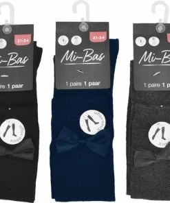Inter Socks Kniekous Meisjes Met Strik - Maat 35/38 - 3 Kleuren