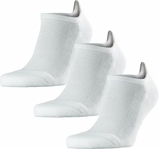 FALKE Cool Kick 3-Pack Unisex Sneakersokken - Wit - Maat 46-48 1 FALKE Cool Kick 3-Pack Unisex Sneakersokken - Wit - Maat 46-48