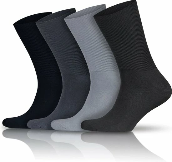 GoWith - Katoen Sokken - Diabetes Sokken - 4 Paar - Warme Sokken - Thermosokken - Huissokken - Sokken Heren - Dames Sokken - Cadeau Sokken - Maat 43-46 4 GoWith - Katoen Sokken - Diabetes Sokken - 4 Paar - Warme Sokken - Thermosokken - Huissokken - Sokken Heren - Dames Sokken - Cadeau Sokken - Maat 43-46 - Afbeelding 4