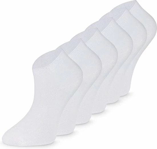 Merkloos Bamboe Sokken, Sneaker Sokken, Dames En Heren, Kort, Antibacterieel, 6 Paar, 39-42, Wit 2 Merkloos Bamboe Sokken, Sneaker Sokken, Dames En Heren, Kort, Antibacterieel, 6 Paar, 39-42, Wit - Afbeelding 2