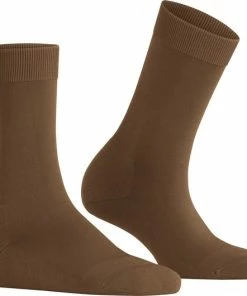 FALKE ClimaWool Versterkt Zonder Patroon Ademend Warm Droog Milieuvriendelijk Elegant Duurzaam Lyocell Maagdelijke Wol Bruin Dames Sokken - Maat 39-40 -beenmode Verkoop 550x530
