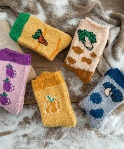 GrandSock Leuke Dames Warme Sokken - Fluffy Sokken - 5 Paar - Huissokken - Print Wortel / Pampeon - 36-40 - Dikken Sokken 11 GrandSock Leuke Dames Warme Sokken - Fluffy Sokken - 5 Paar - Huissokken - Print Wortel / Pampeon - 36-40 - Dikken Sokken -beenmode Verkoop 550x534 1