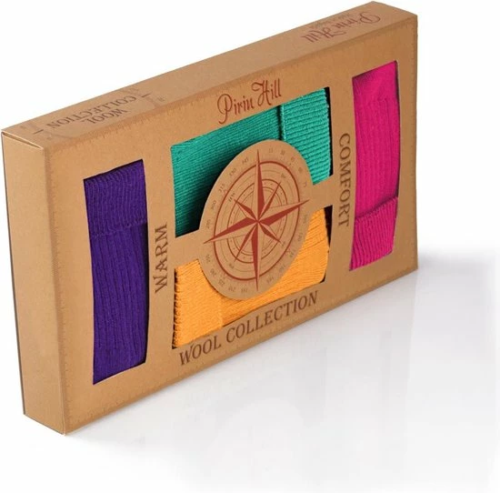 Merkloos Merino Warme Wollen Sokken, Gift Box Of 4, 35-38 1 Merkloos Merino Warme Wollen Sokken, Gift Box Of 4, 35-38