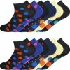 Merkloos Enkelsokken Unisex - 12-pack - Maat 39-42 | Multi-pack Korte Sokken