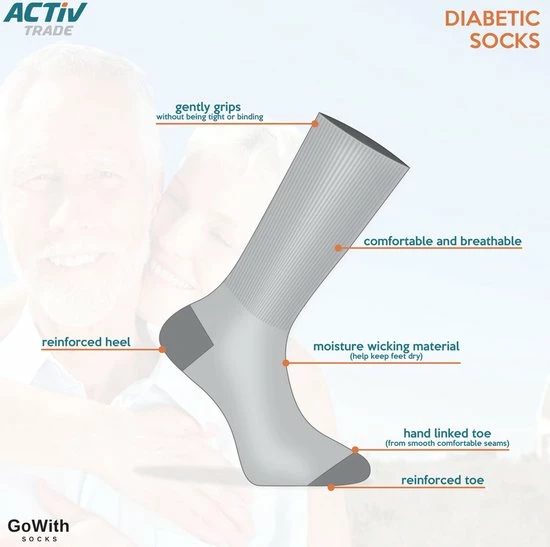 GoWith - Katoen Sokken - Diabetes Sokken - 4 Paar - Warme Sokken - Thermosokken - Huissokken - Sokken Heren - Dames Sokken - Cadeau Sokken - Maat 43-46 10 GoWith - Katoen Sokken - Diabetes Sokken - 4 Paar - Warme Sokken - Thermosokken - Huissokken - Sokken Heren - Dames Sokken - Cadeau Sokken - Maat 43-46 - Afbeelding 10