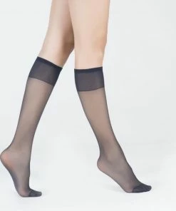 Merkloos 4 Pack 15 Denier Kniekousen Panty Dames Panty - Zwart - Sbeige- Veld - Grijs -beenmode Verkoop 550x549