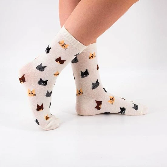 Merkloos Tites Chaussettes - Katten Sokken Giftbox - 5x Lange Sokken - Lange Grappige Sokken - One Size (36-42) - Zwart, Lichtblauw, Rood, Wit, Donkerblauw - Kattenliefhebber - Altijd Goed Cadeau 6 Merkloos Tites Chaussettes - Katten Sokken Giftbox - 5x Lange Sokken - Lange Grappige Sokken - One Size (36-42) - Zwart, Lichtblauw, Rood, Wit, Donkerblauw - Kattenliefhebber - Altijd Goed Cadeau - Afbeelding 6