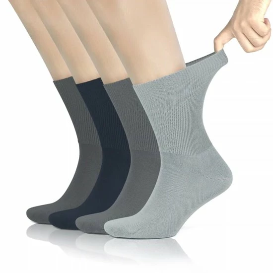 GoWith - Katoen Sokken - Diabetes Sokken - 4 Paar - Warme Sokken - Thermosokken - Huissokken - Sokken Heren - Dames Sokken - Cadeau Sokken - Maat 43-46 2 GoWith - Katoen Sokken - Diabetes Sokken - 4 Paar - Warme Sokken - Thermosokken - Huissokken - Sokken Heren - Dames Sokken - Cadeau Sokken - Maat 43-46 - Afbeelding 2