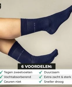 SQQUADD Bamboo Wear SQQUADD® Bamboe Sokken Dames En Heren - Unisex 10-pack - Maat 35-38 - Naadloos En Duurzaam - Tegen Zweetvoeten - Bamboo - Zwart/Blauw -beenmode Verkoop 550x550 31