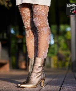 Bonnie Doon Grafische Panty 60 Denier Bruin Dames Maat L/XL - Grafische Print - Gladde Naden - Maximaal Draagcomfort - Ornament Tights - Chique Panty - Feestelijk - Donker Bruin - Donkerbruin - Bracken - BP221909.11 -beenmode Verkoop 550x550 69