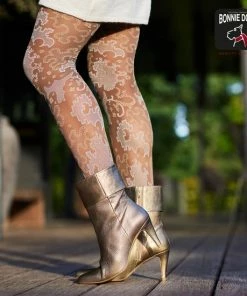 Bonnie Doon Grafische Panty 60 Denier Bruin Dames Maat L/XL - Grafische Print - Gladde Naden - Maximaal Draagcomfort - Ornament Tights - Chique Panty - Feestelijk - Donker Bruin - Donkerbruin - Bracken - BP221909.11 -beenmode Verkoop 550x550 70