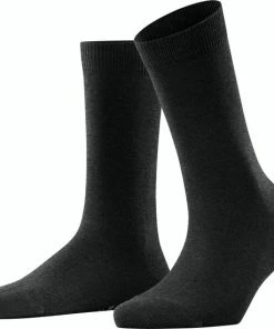 FALKE Family Grondstofvriendelijk Zacht Zonder Motief Duurzaam Ondoorzichtig Mid-rise Duurzaam Katoen Grijs Dames Sokken - Maat 35-38