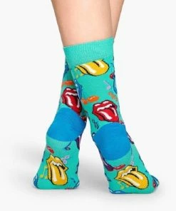 Happy Socks X Rolling Stones Tumbling Dice, Turquoise - Maat 36-40 -beenmode Verkoop 550x550 94