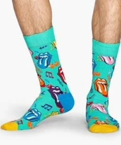 Happy Socks X Rolling Stones Tumbling Dice, Turquoise - Maat 36-40 -beenmode Verkoop 550x550 95