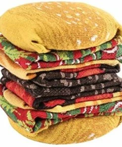 Merkloos Hamburger Sokken Grappig Cadeau Hamburgermop Kwaliteit Fun Sokken -beenmode Verkoop 550x551 26