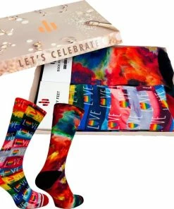 Sock My Feet - Grappige Sokken - 2 Pack - Maat 39-42 - Sokken Giftbox - Funny Socks - Vrolijke Sokken - LHBTIQ Sokken - Gekke Sokken - Grappige Cadeaus - Socks First.