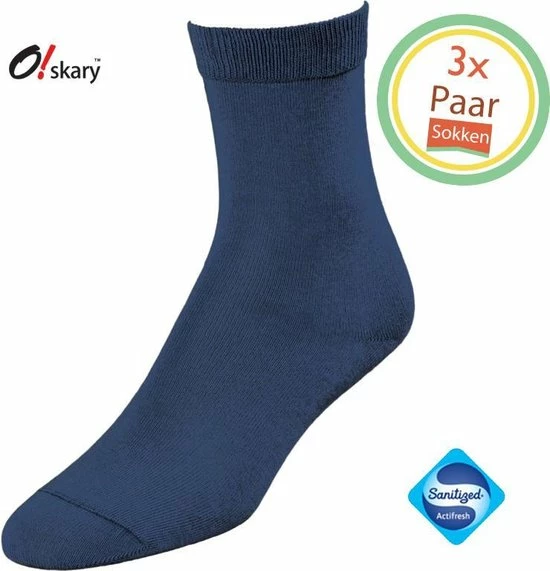 Merkloos Sokken Dames | 3 Paar Damessokken Blauw | Blauwe Damessokken | Anti-bacterieel Door Zwitserse Sanitized® | Maat 39-41 1 Merkloos Sokken Dames | 3 Paar Damessokken Blauw | Blauwe Damessokken | Anti-bacterieel Door Zwitserse Sanitized® | Maat 39-41
