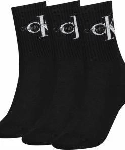 Calvin Klein Jeans CKJ WOMEN SOCK RIB 3P ECOM Dames Sokken - Maat ONE SIZE