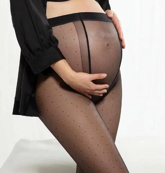 Gatta Zwangerschapspanty Mamma 20 Den, Panty Met Stippen, Zwarte Hippe Positiepanty, Maat L (4) 3 Gatta Zwangerschapspanty Mamma 20 Den, Panty Met Stippen, Zwarte Hippe Positiepanty, Maat L (4) - Afbeelding 3